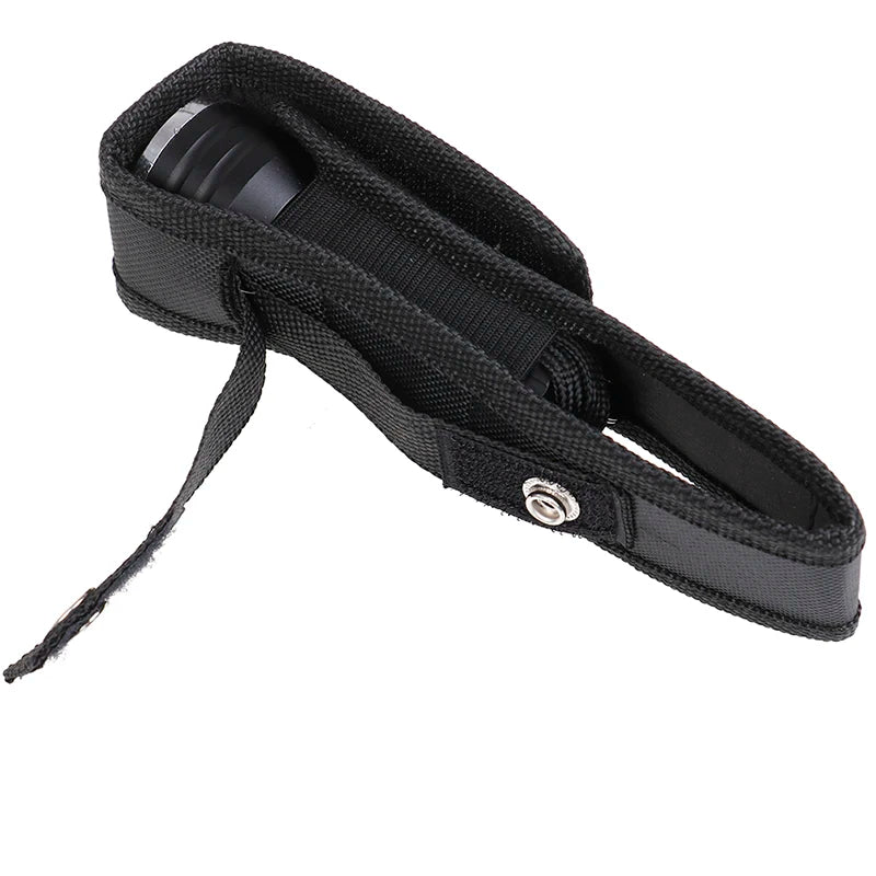 Nylon Flashlight Holster Belt Pouch for LED Torch