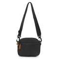 Nixie Unisex Nylon Crossbody Bag – Lightweight Japanese Style Crossbody Shoulder Bag Nixie Black with orange