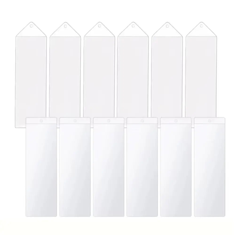 10Pcs Clear PVC Bookmark Sleeves – DIY Photo Holder & Protector Bookmark Sleeves Nixie