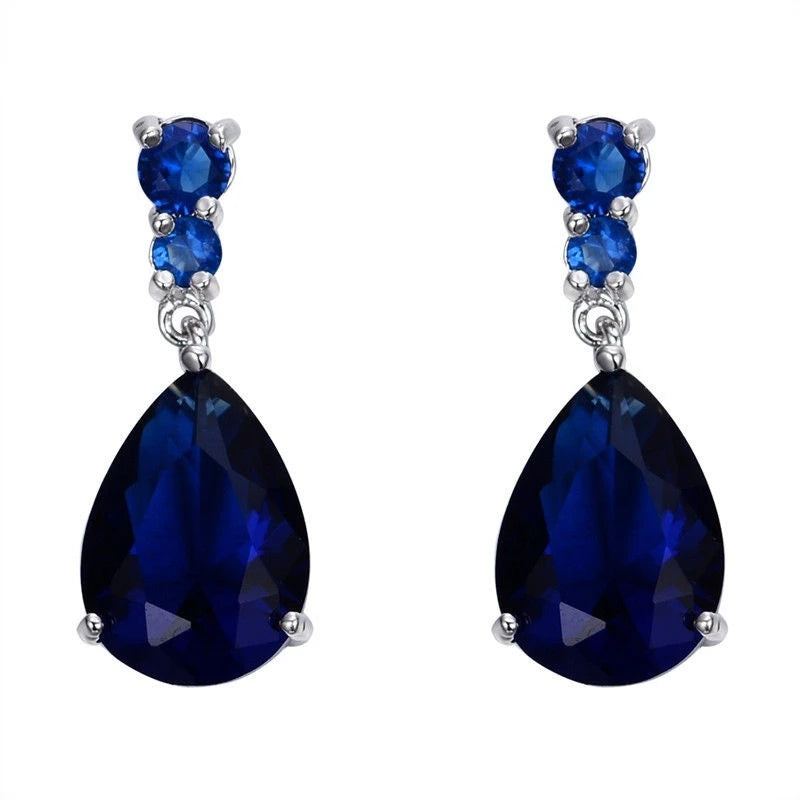 Women's Crystal Teardrop Drop Earrings – Wedding & Party Jewelry