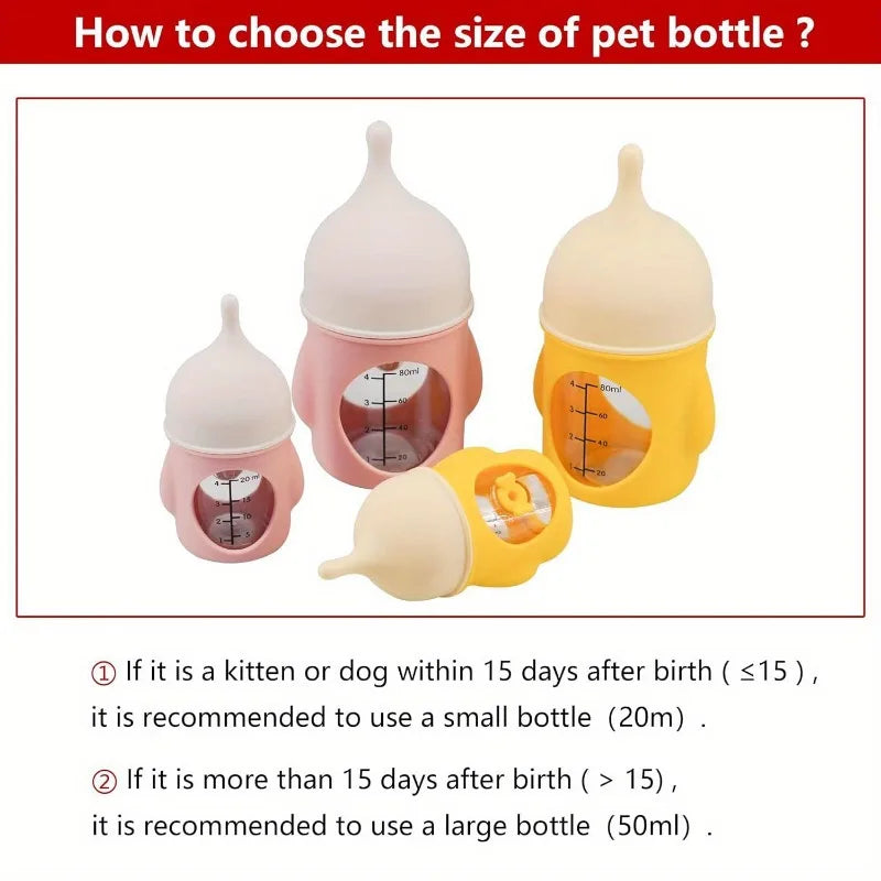 Silicone Pet Nursing Bottle with Anti-Choking Valve | Nixie Pet Nursing Bottle Nixie