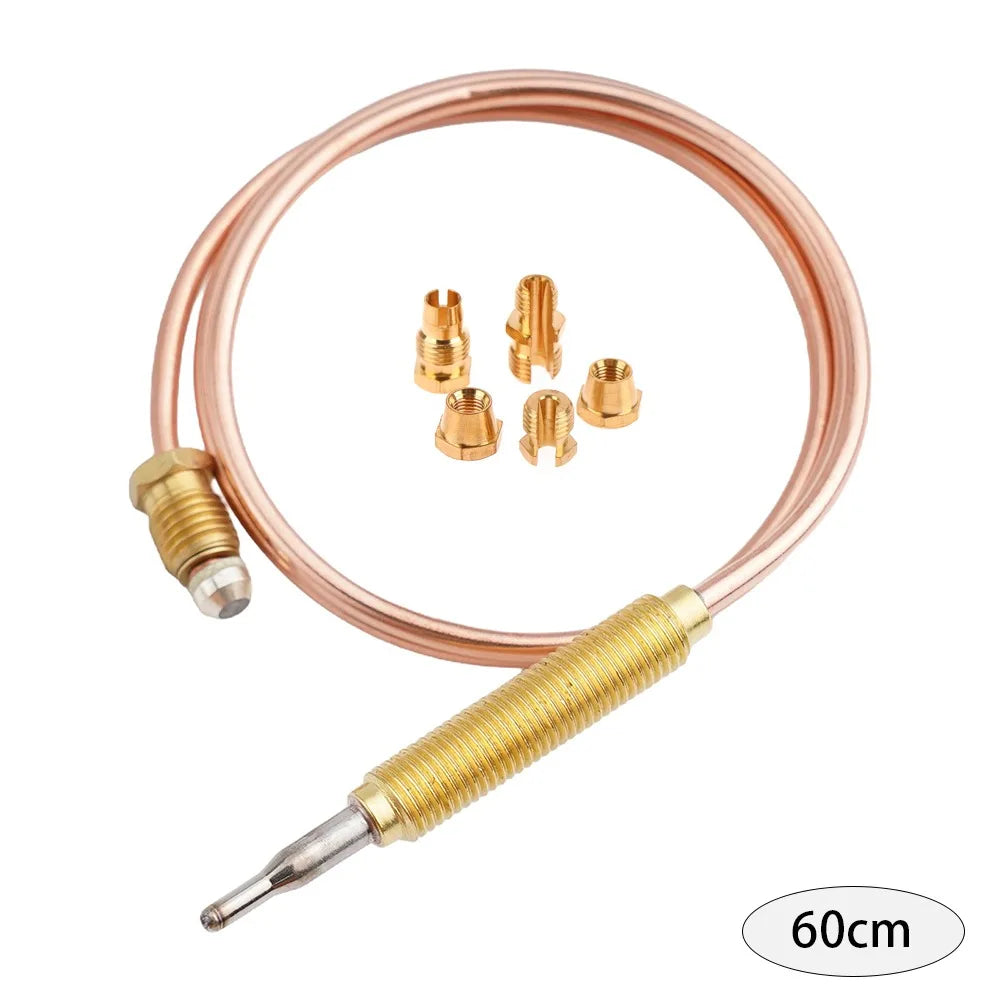 M6 Thermocouple Replacement Set for Gas Stove – 60–150cm Thermocouple Probe Set Nixie 60cm