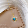 Van Gogh Starry Night Pendant Necklace – Gold Clavicle Chain Pendant Necklace Nixie XL2606-750