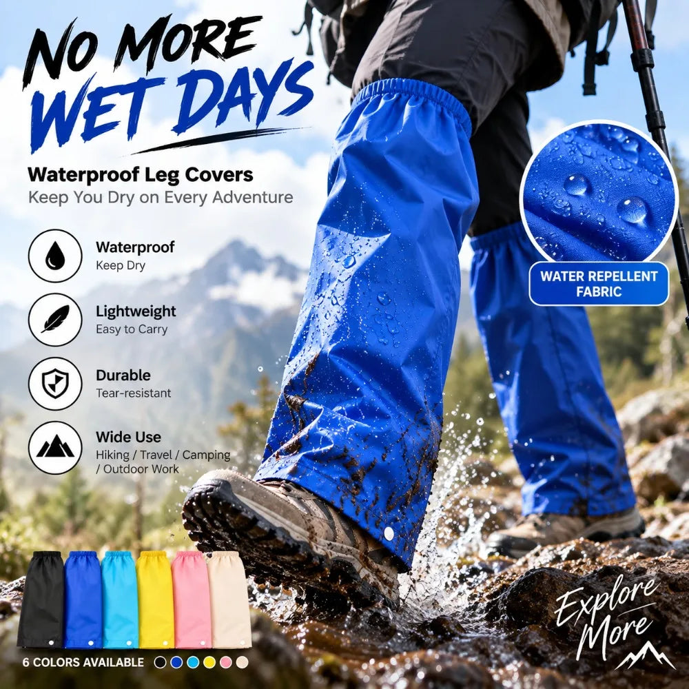 Waterproof Packable Rain Pants – Unisex Outdoor Leg Covers