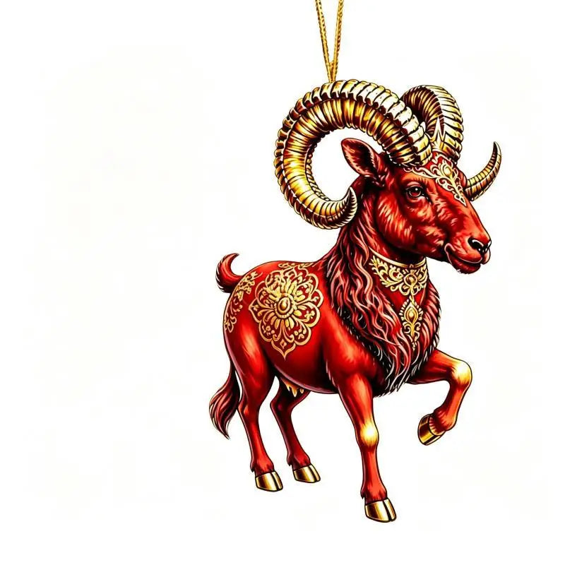 Acrylic Chinese Zodiac Goat Hanging Ornament | Lunar New Year Hanging Ornament Nixie A29