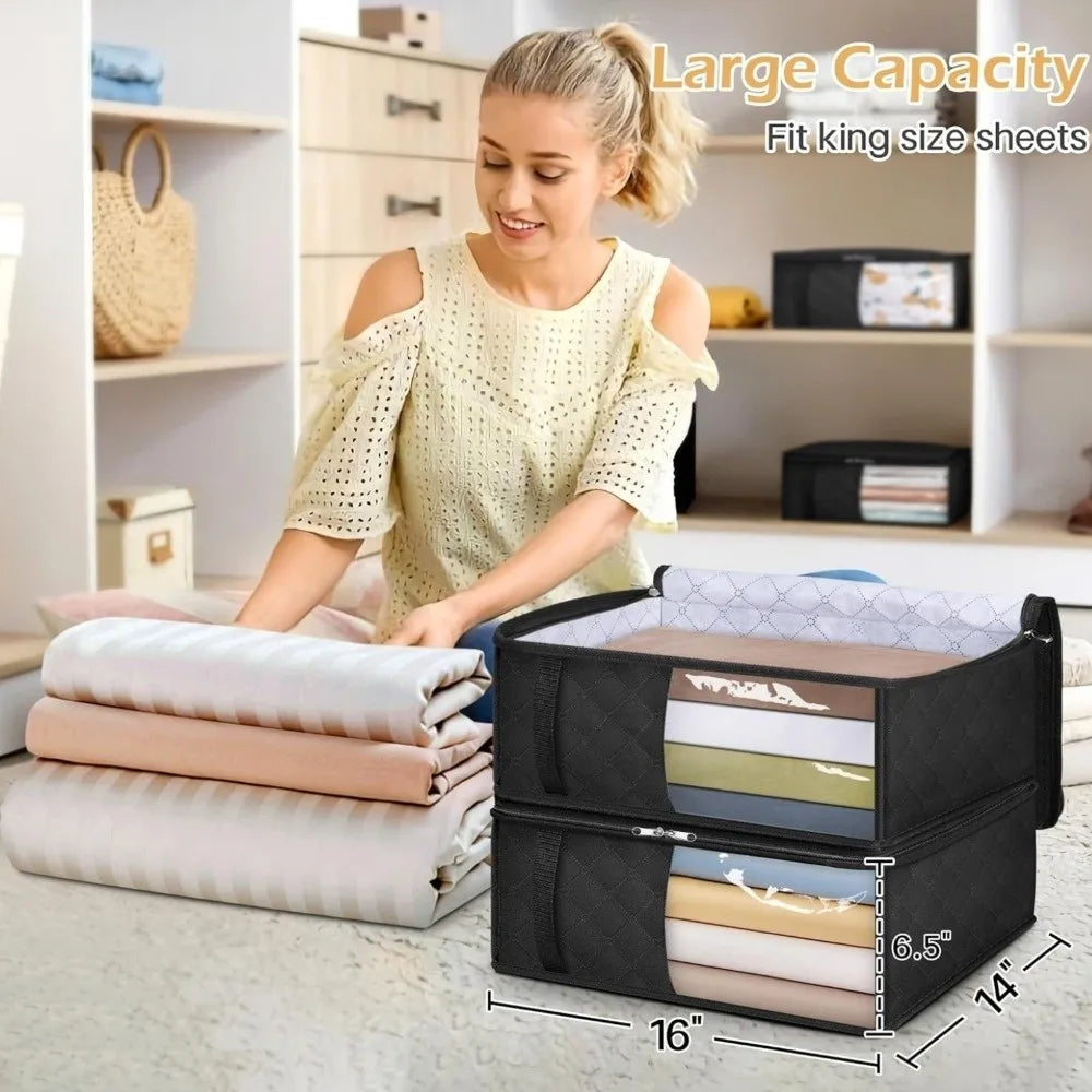 Large Clothes Storage Bag – Zipper, Dust-Proof, Clear Window