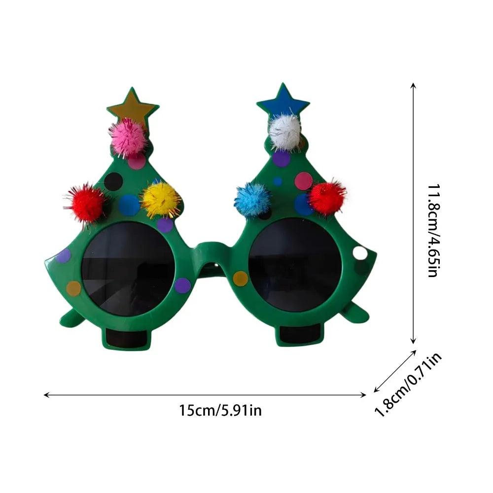 Christmas Tree Novelty Glasses – Funny Holiday Party Photo Prop Novelty Party Glasses Nixie