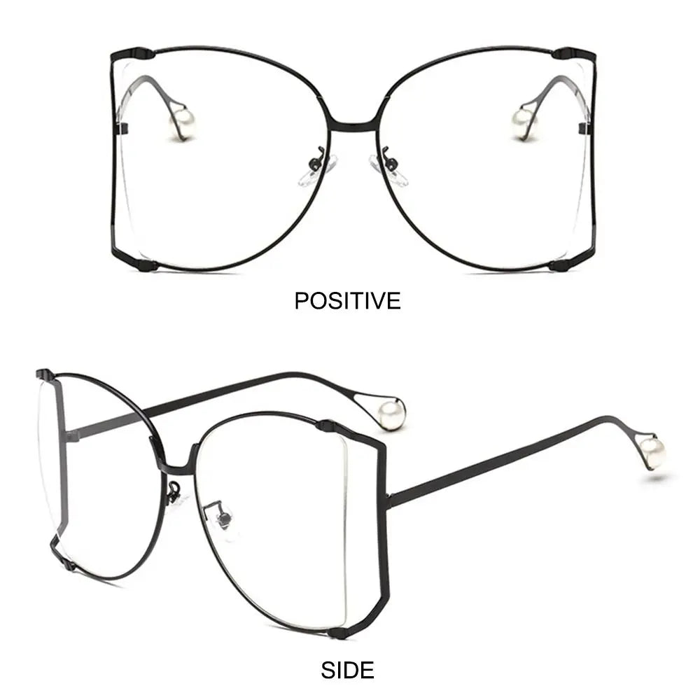 Oversized UV400 Sunglasses – Colorful Metal Hollow Pearl Women Oversized Sunglasses Nixie
