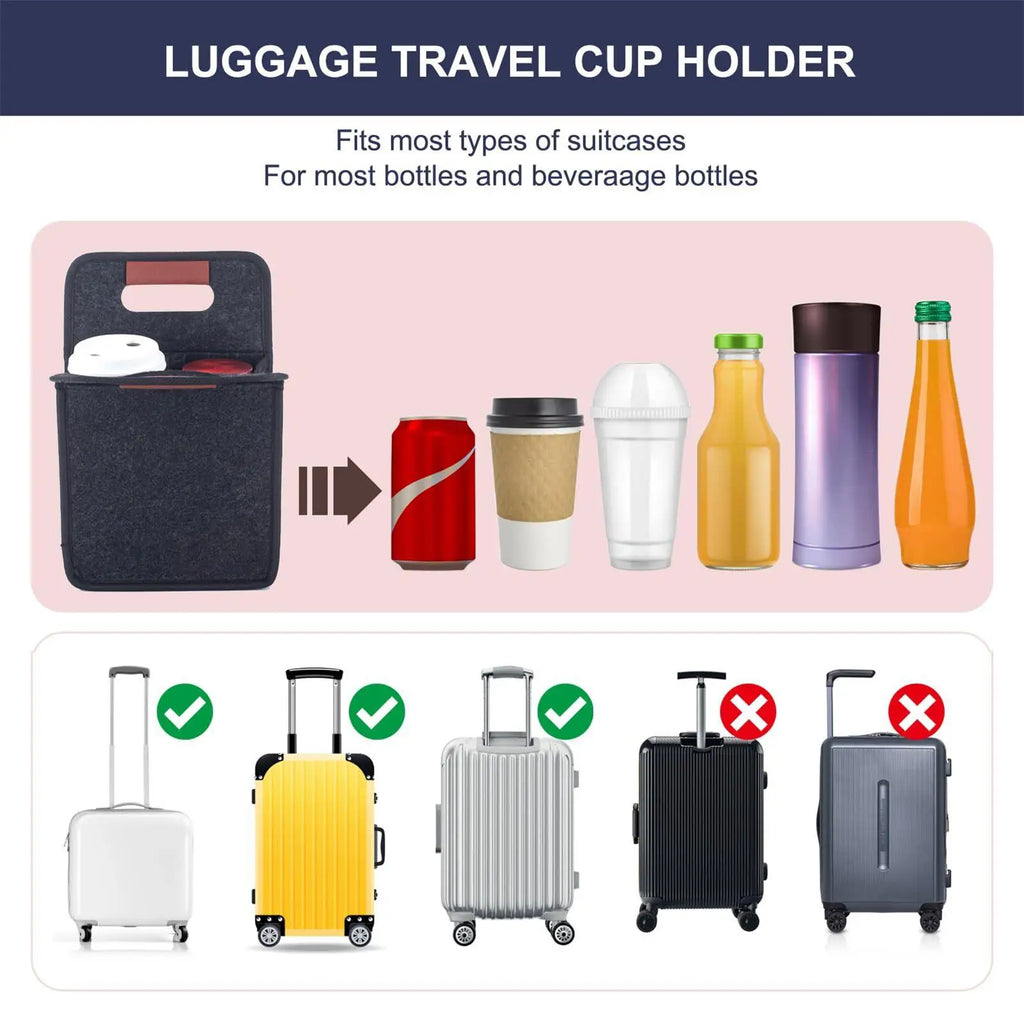 Reusable Felt Drink Cup Carrier Foldable Tote Bag with Handles Drink Cup Carrier Nixie