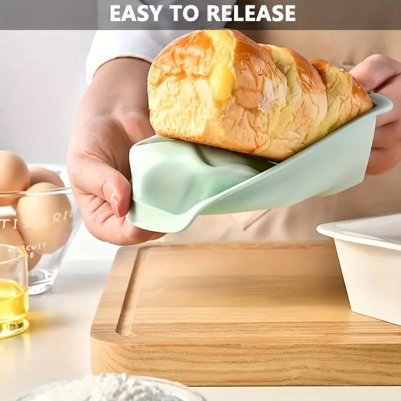 2-Pack Silicone Loaf Pans – Non-Stick Rectangle Baking Molds Silicone Loaf Pan Nixie