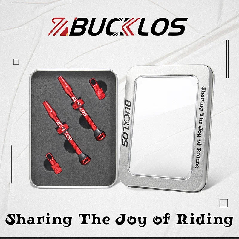 BUCKLOS Tubeless Presta Valve Stems CNC Aluminum MTB Road Bike Tubeless Valve Stem Nixie