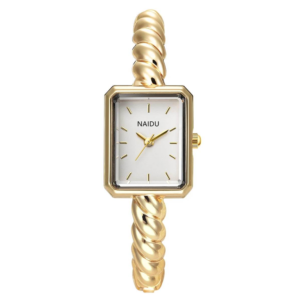 Women's Gold Square Dial Quartz Bracelet Watch – Retro Style