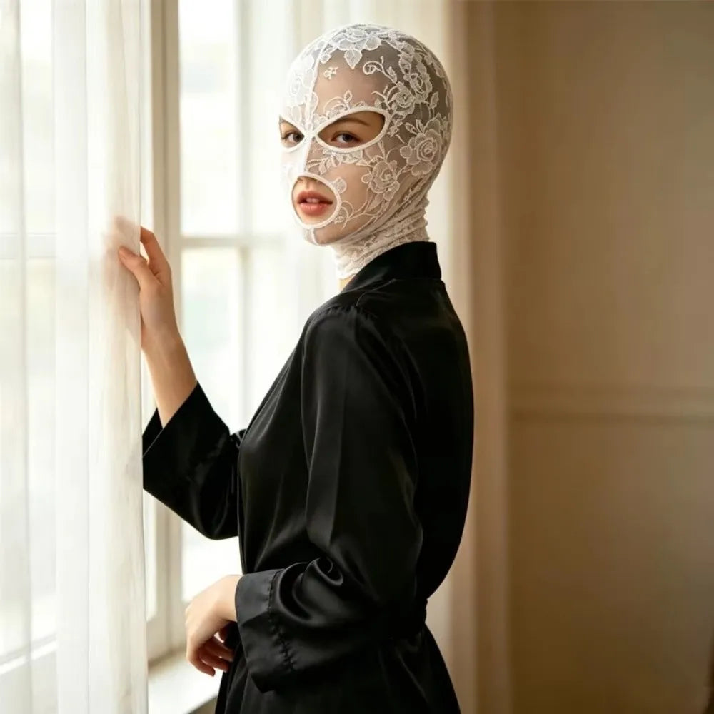 Full Face Lace Mask Halloween Cosplay Masquerade Party Adult Costume Party Mask Nixie