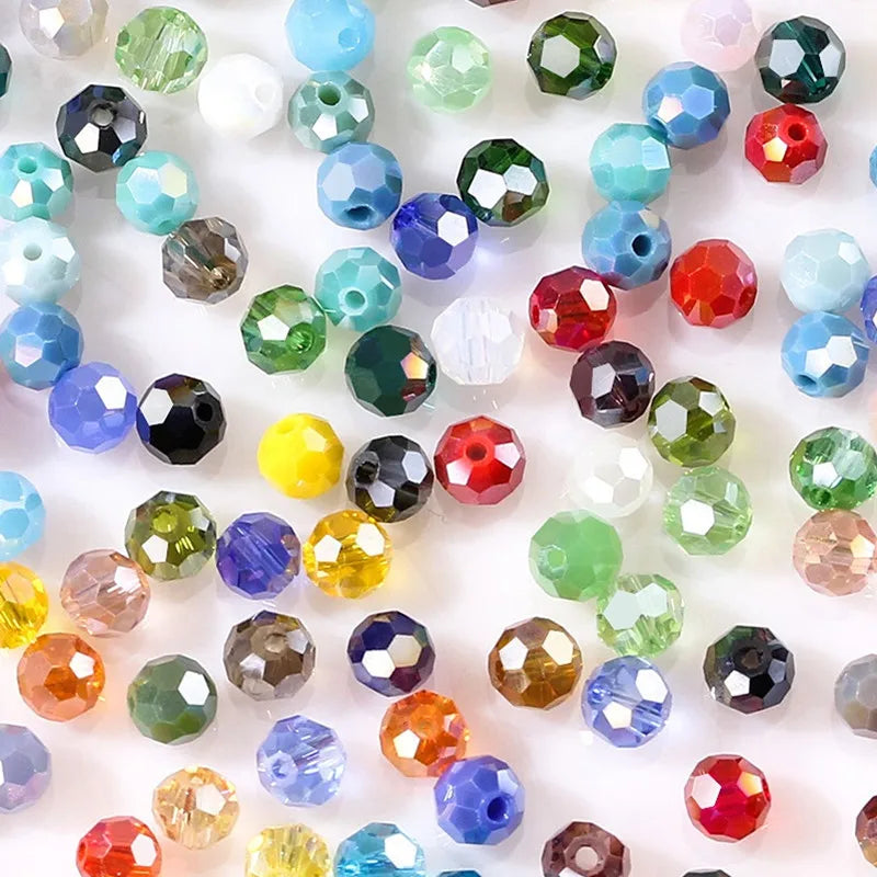 150Pcs 3mm Faceted Crystal Glass Spacer Beads for Jewelry Making Crystal Glass Beads Nixie