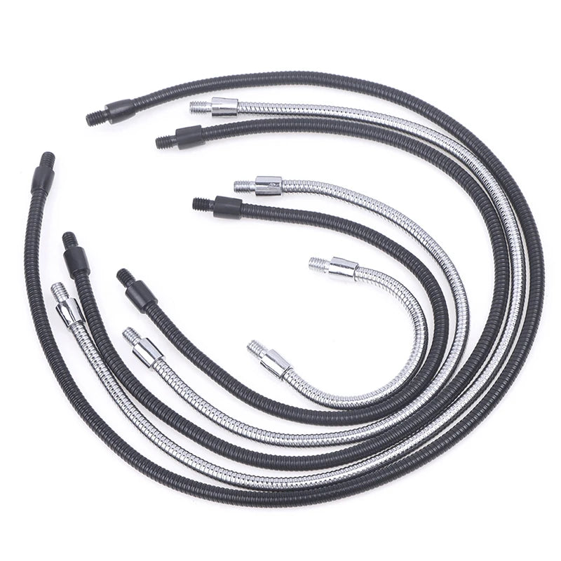 M4 Flexible Gooseneck Microphone Hose – Black & Silver, 10–40cm Gooseneck Microphone Hose Nixie