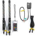 KEMIMOTO 3FT Spiral LED Whip Light | APP & RF Remote | IP67 LED Whip Light Nixie 1ft-31cm