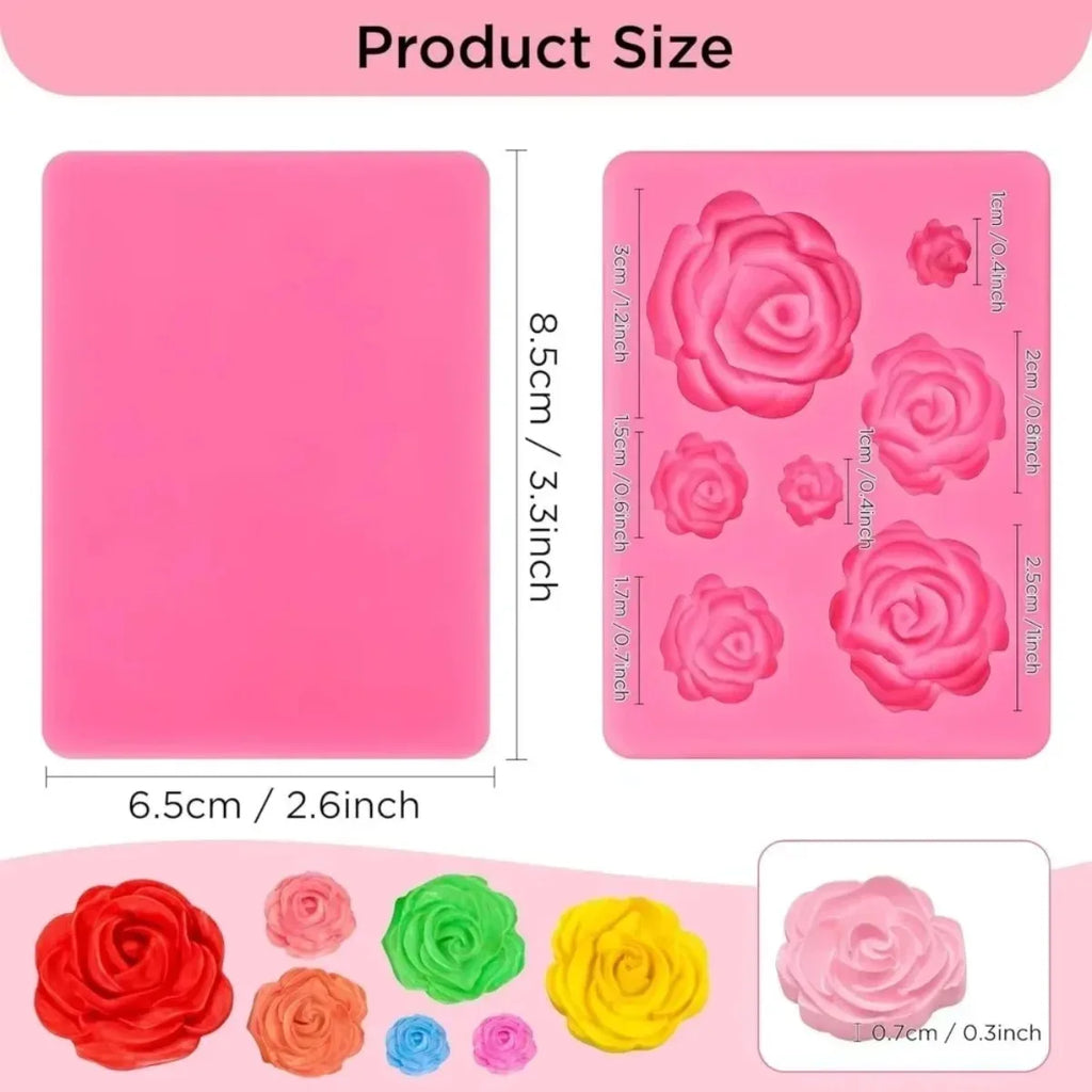 Rose Flower Silicone Mold – Chocolate, Cake & Candy Baking Tool