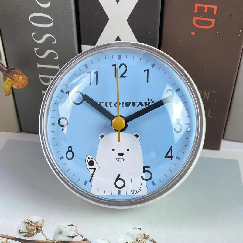 Mini Suction Cup Waterproof Quartz Wall Clock 7cm – Bathroom