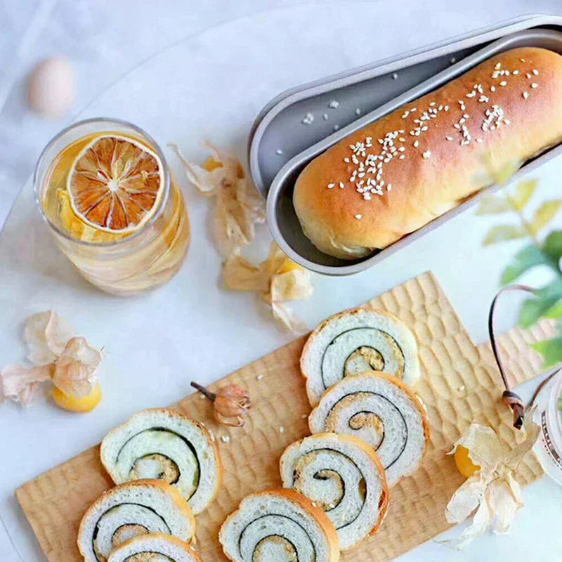 7-Inch Non-Stick Hot Dog Bun Mold | Carbon Steel Bakeware Bread Baking Mold Nixie