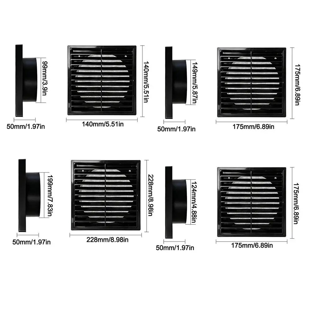 Square Air Vent Grille Cover 4–8 In | Aluminum Fiber Mesh Vent Grille Cover Nixie