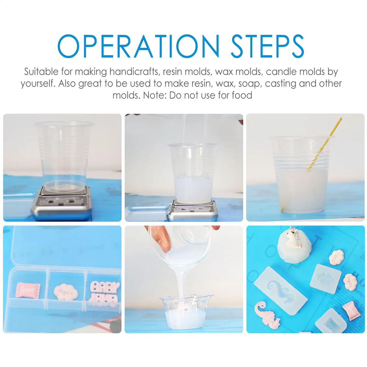 Liquid Silicone Mold Making Kit AB 1:1 – 200g/500g Odorless Silicone Mold Making Kit Nixie