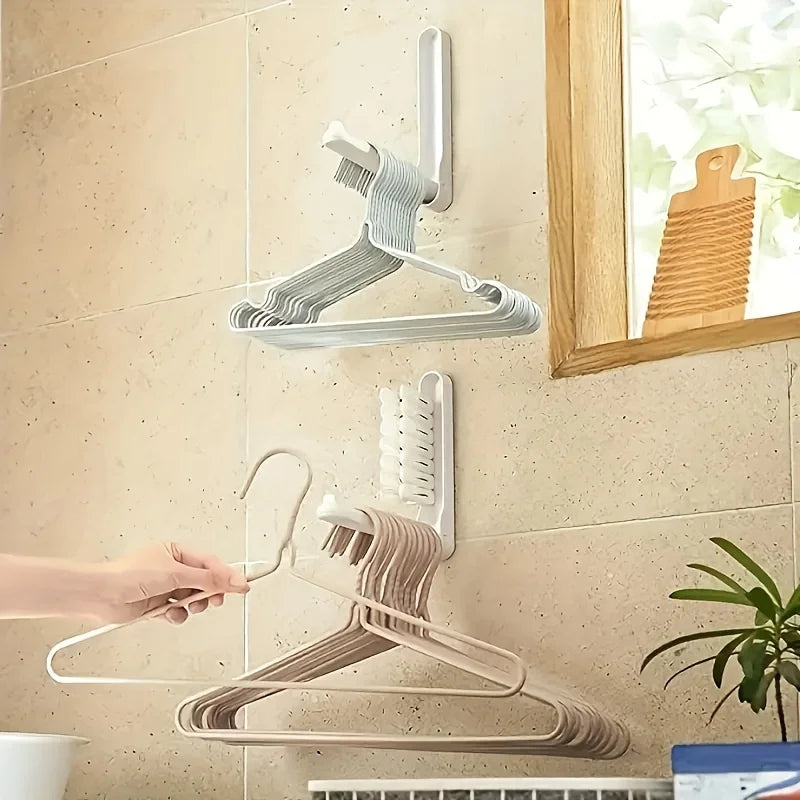 Foldable Clothes Hanger Organizer with Hooks | Space-Saving Rack Hanger Organizer Rack Nixie