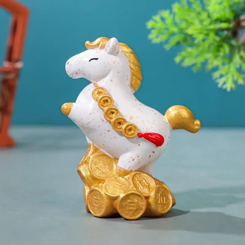 Feng Shui Crystal Horse Sculpture – Zodiac Horse Ornament Decorative Figurine Nixie A6