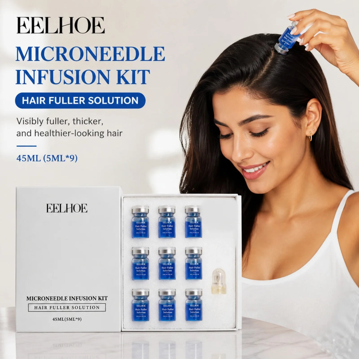 Copper Peptide Microneedle Hair Serum Kit – Scalp Care Hair Serum Kit Nixie