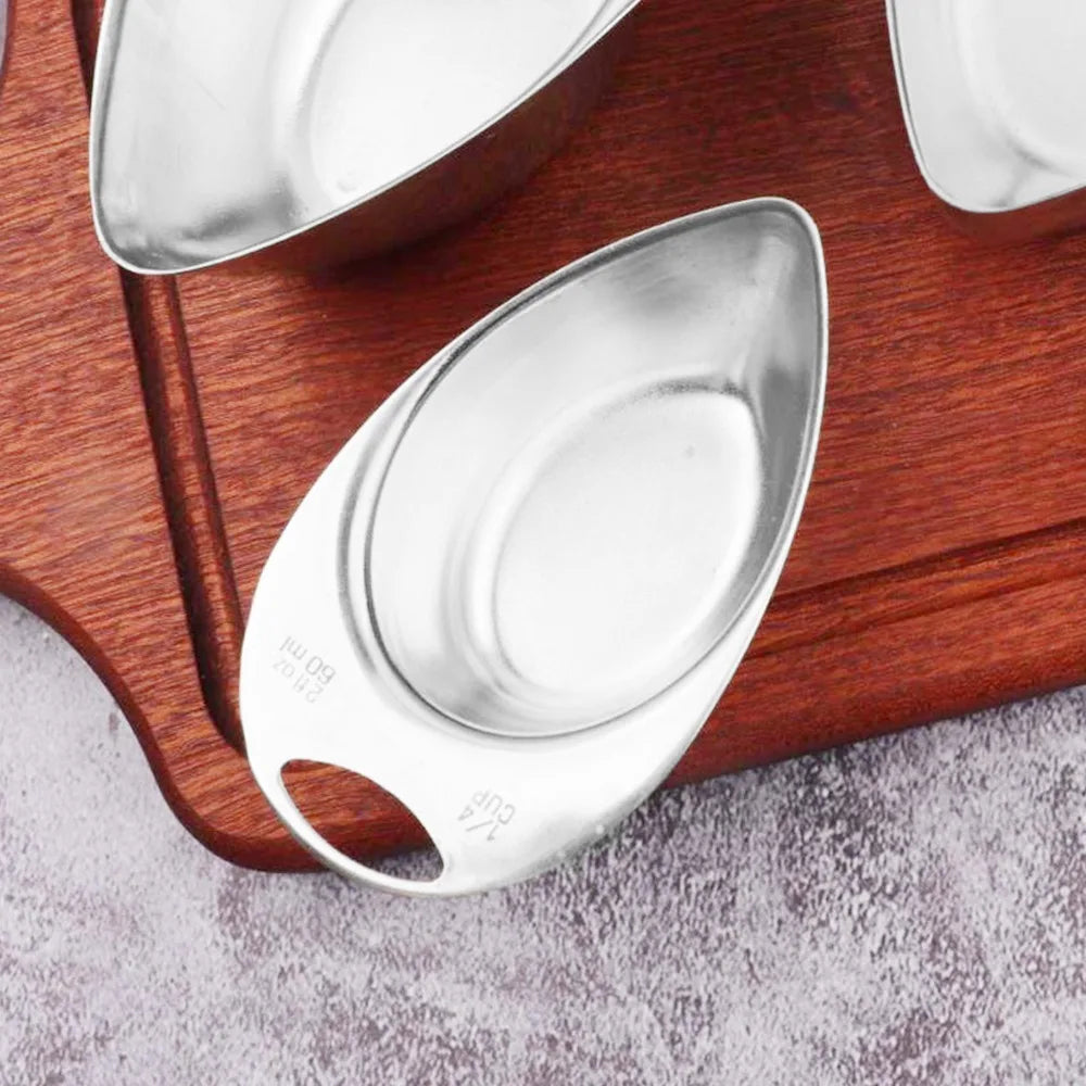 4-Piece Stainless Steel Measuring Cup Set – Mirror Polished Measuring Cup Set Nixie