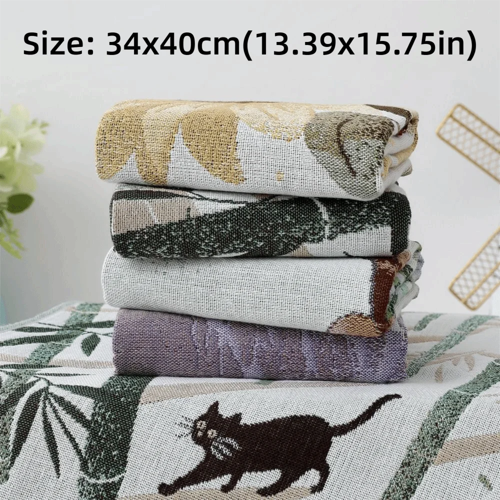 4-Layer Cotton Gauze Hand Towel 34x40cm – Quick-Dry Kitchen Cotton Hand Towel Nixie