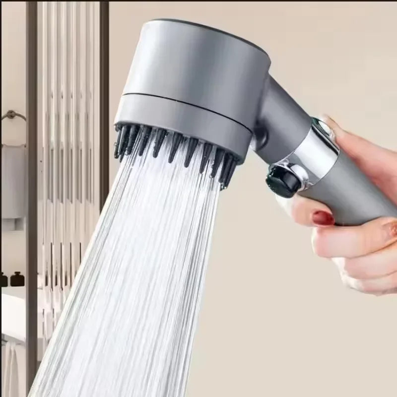 3-Mode High Pressure Filter Shower Head with Massage Brush