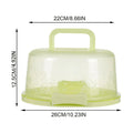 Transparent Dome Cake Carrier with Airtight Lid & Handle Cake Carrier Nixie Green