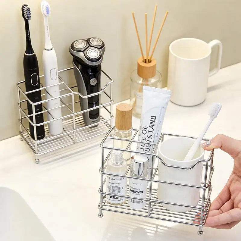 Black Metal 3-Compartment Countertop Storage Organizer Rack Countertop Storage Rack Nixie
