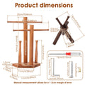 Wood Baseball Ring & Necklace Display Stand with Baseball Stand Ring Display Stand Nixie brown