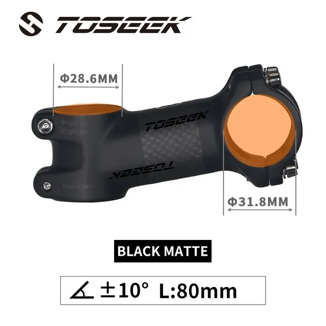 TOSEEK Carbon Aluminum MTB Stem 31.8mm | 4 Angles & Lengths
