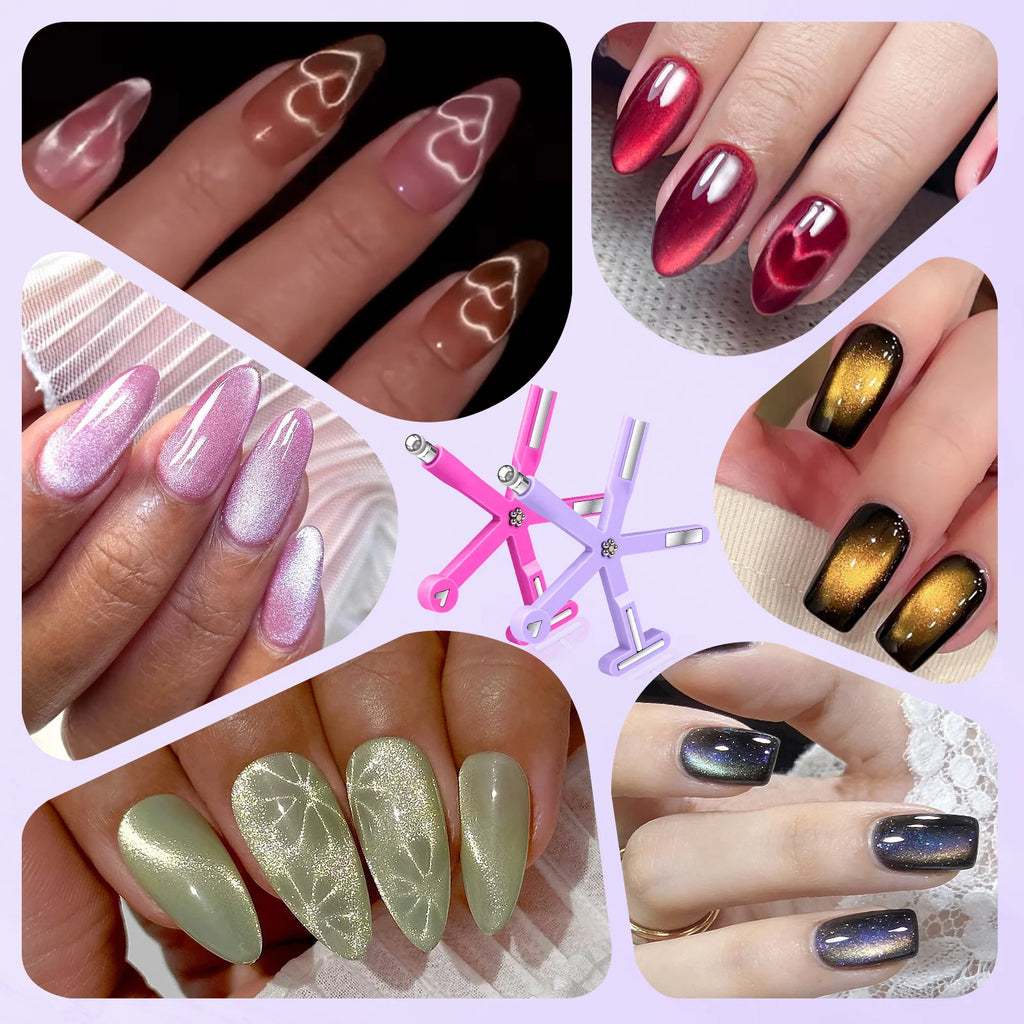 8-in-1 Nail Art Magnet Cat Eye Glass Bead Gel Polish Stick Nail Art Magnet Nixie