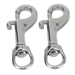 2pcs 65mm Bolt Snap Swivel Eye Hook – Rotating Zinc Alloy Clip