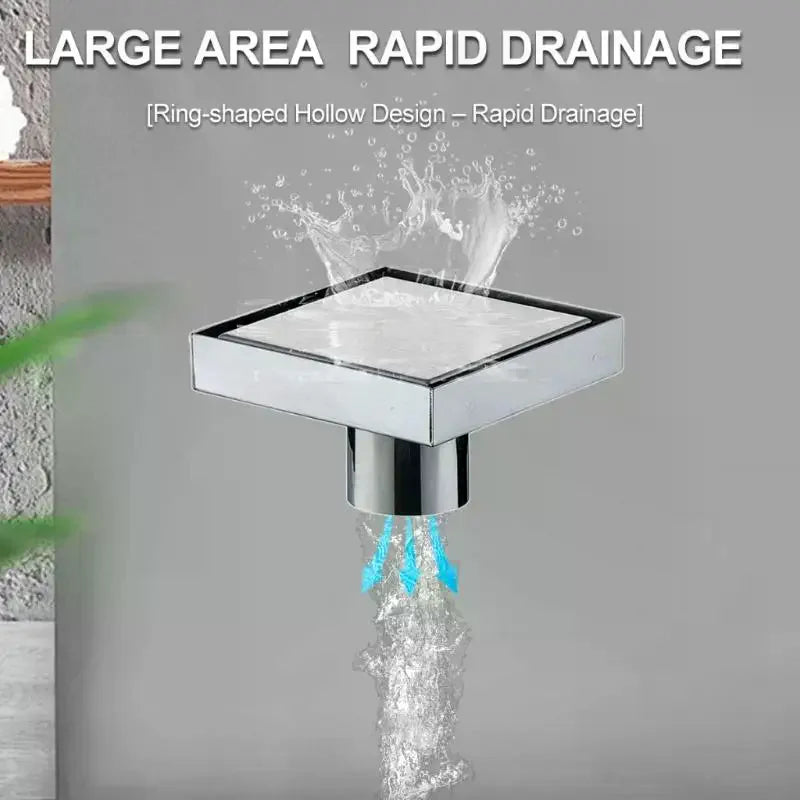 Stainless Steel 304 Invisible Shower Floor Drain 100x100mm Shower Floor Drain Nixie
