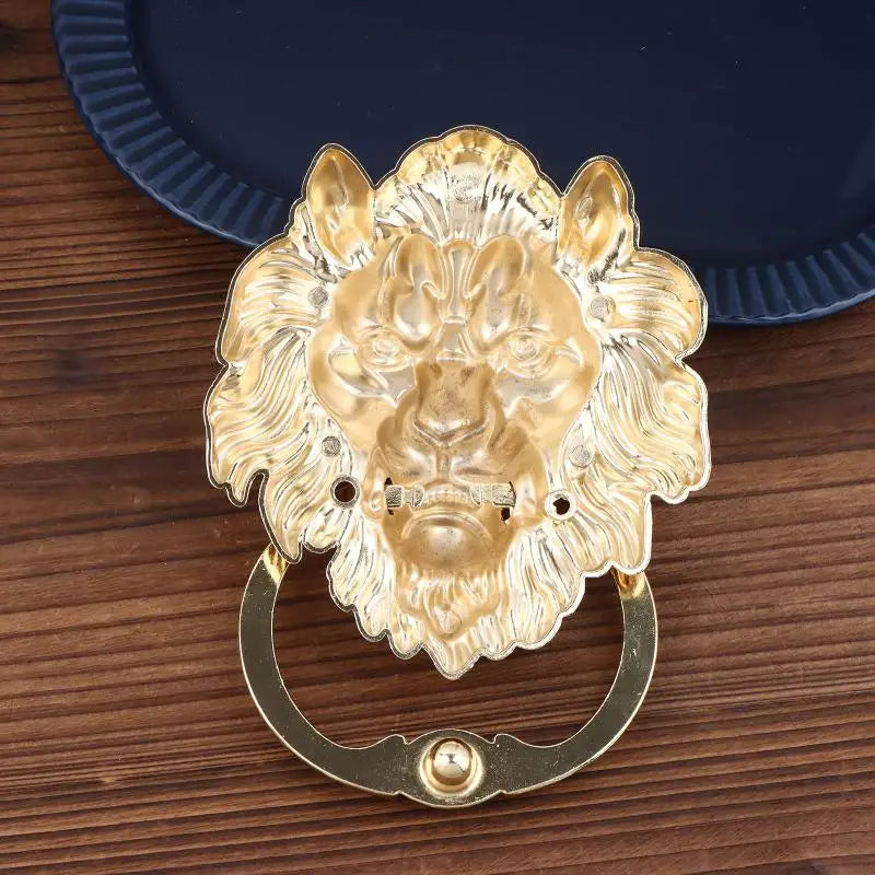 Lion Head Door Knocker Pull Handle – Gold & Silver Zinc Alloy Door Knocker Handle Nixie