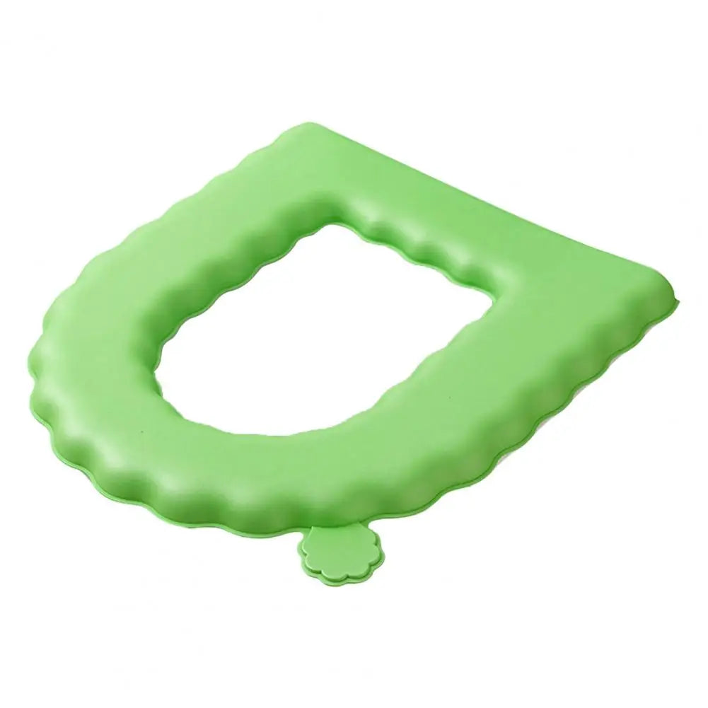 EVA Foam Toilet Seat Cover – Wavy Lace & Cloud Handle Toilet Seat Cover Nixie Green