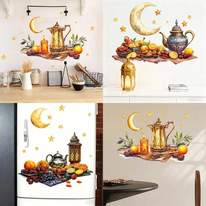 Ramadan Kareem Wall Stickers – Lantern Moon Star Eid Decals Wall Stickers Nixie