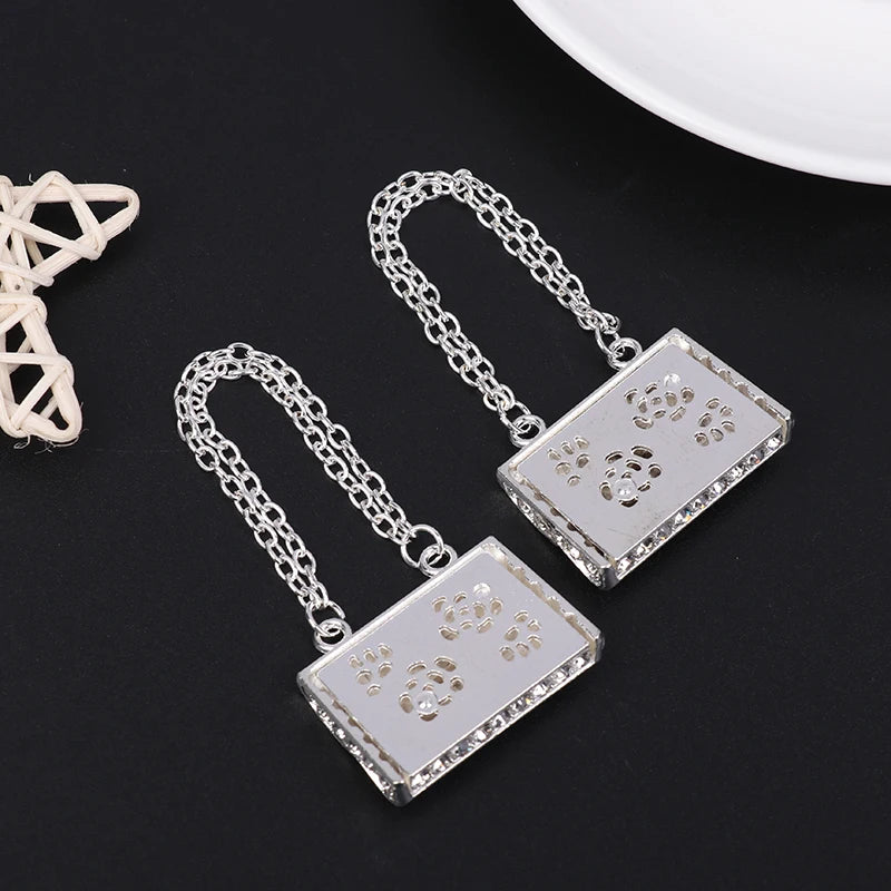 Miniature Metal Handbag with Chain – Dollhouse Accessory