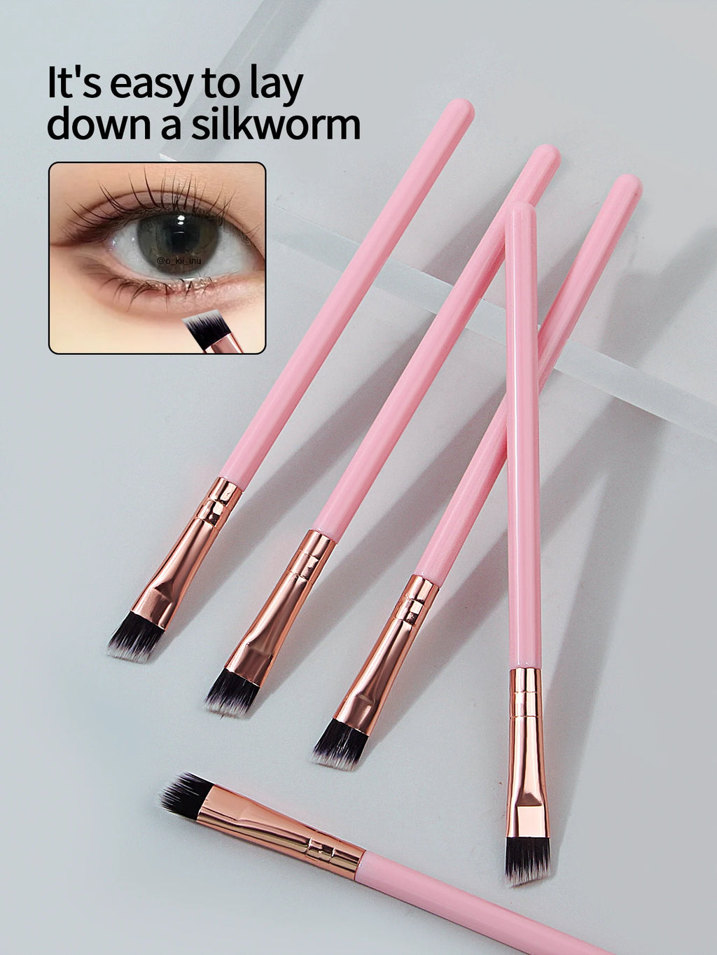 Eye Makeup Brush Set – Eyeliner, Eyebrow & Detail Brushes Eye Makeup Brush Set Nixie MULTI
