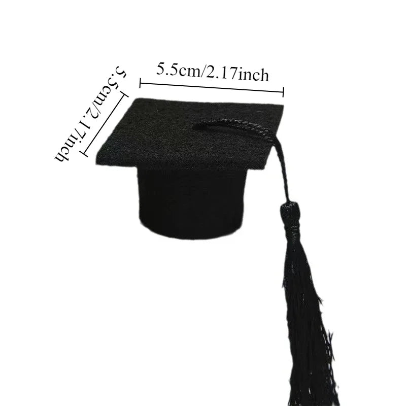 10PCS Mini Felt Tassel Graduation Hats – Party Bottle Decor Party Decoration Nixie