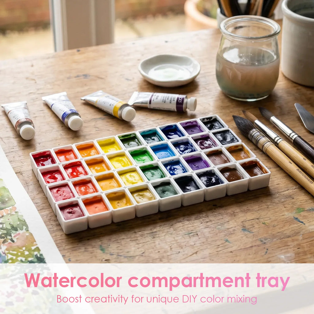 150 Empty Watercolor Half Pans with Magnetic Strips | DIY Palette Watercolor Paint Pans Nixie