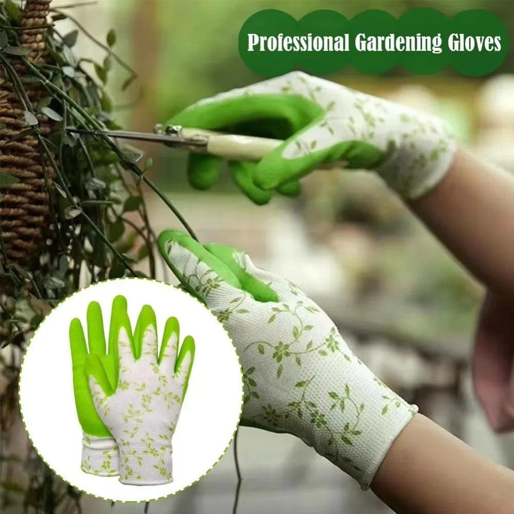 Latex Foam Garden Gloves – Non-Slip, Waterproof, One Size