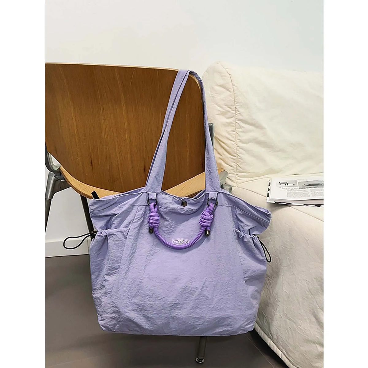 Nixie Large Nylon Tote Bag – Shoulder, Travel & Commute Bag Nylon Tote Bag Nixie