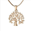 Tree of Life Pendant Necklace – Turquoise Crystal & Copper Alloy Pendant Necklace Nixie Gold