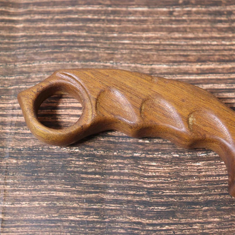 Sandalwood Carved Knife Ornament | Decorative Wood Handicraft Wooden Knife Ornament Nixie