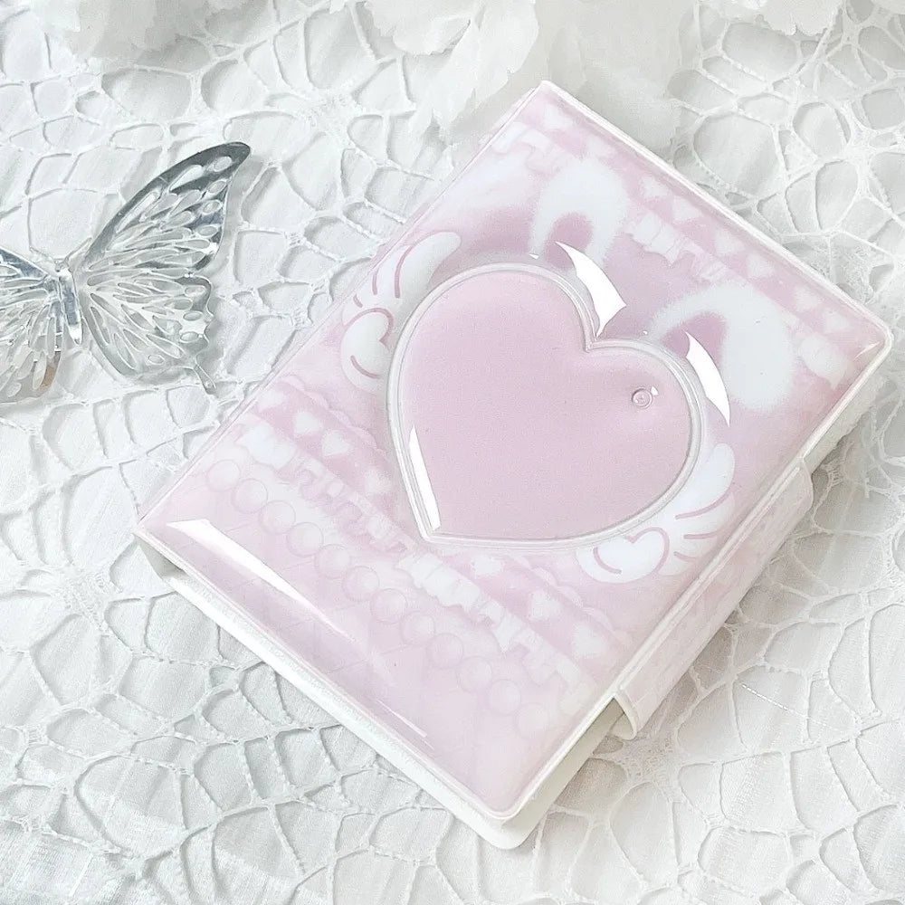 Pink Bow Mini Photocard Binder 3 Inch | 16-Page Card Album